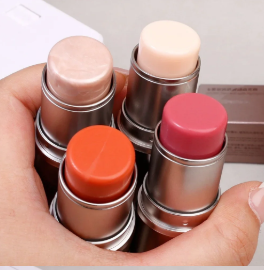 4‑Color Shimmer Water‑Light Highlighter & Blush Stick – Creamy Face, Body & Contour Illuminator