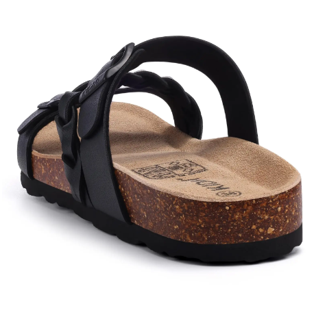 Crestar Women’s Arch Support Sandals – Slip-On Buckle Slide Fashion for Summer