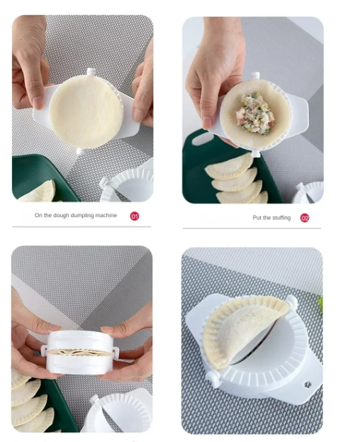 Plastic Dumpling Maker Mold – Hand Dough Press, DIY Ravioli & Pie Maker, Jiaozi Kitchen Tool