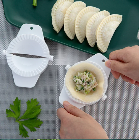 Plastic Dumpling Maker Mold – Hand Dough Press, DIY Ravioli & Pie Maker, Jiaozi Kitchen Tool