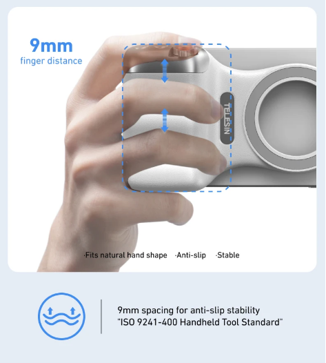 Fun Shot Magnetic Grip – Ergonomic Phone Camera Grip with Detachable Remote, Expandable Functionality for iPhone & Android