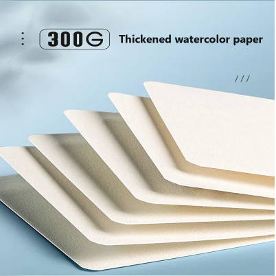 Watercolor Paper Set (25 sheets – square & round formats)
