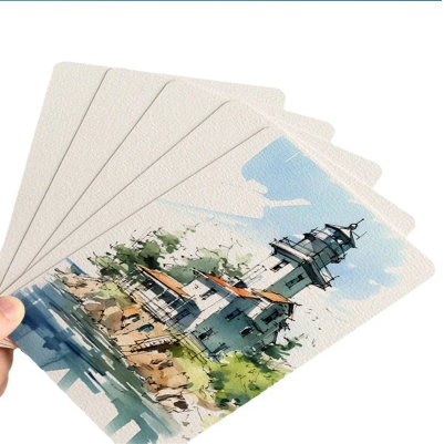 Watercolor Paper Set (25 sheets – square & round formats)