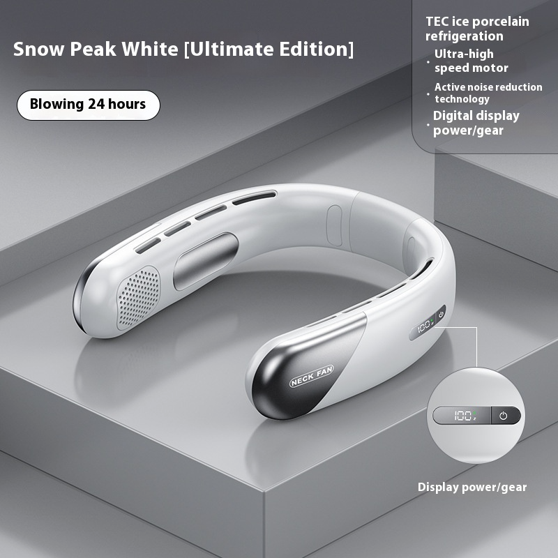 Mini-portable Digital Display Bladeless Halter Fan