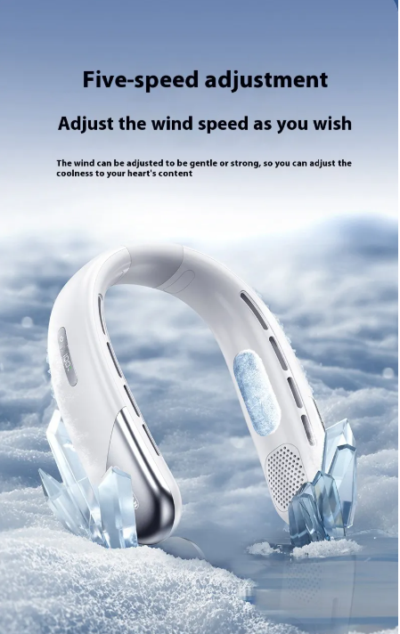 Mini-portable Digital Display Bladeless Halter Fan