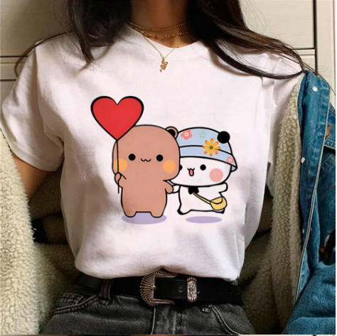 Bubu Dudu Comic Anime Tee – Funny Graphic T-Shirt for Women & Girls