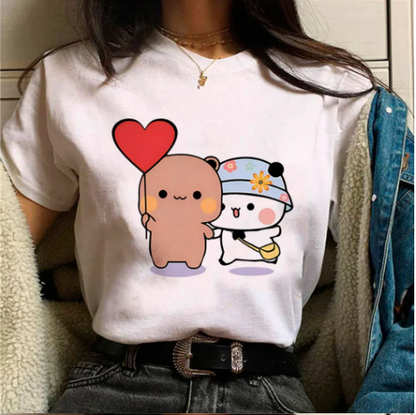 Bubu Dudu Comic Anime Tee – Funny Graphic T-Shirt for Women & Girls