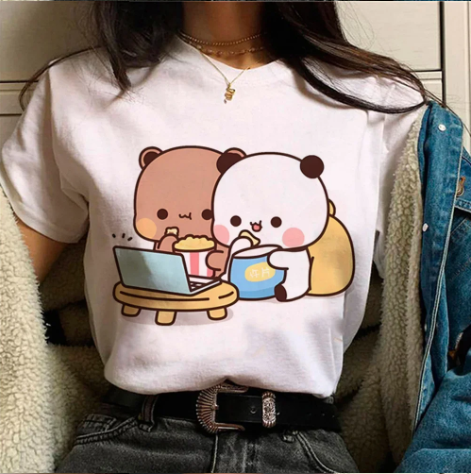Bubu Dudu Comic Anime Tee – Funny Graphic T-Shirt for Women & Girls