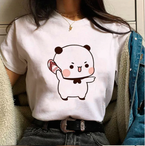 Bubu Dudu Comic Anime Tee – Funny Graphic T-Shirt for Women & Girls