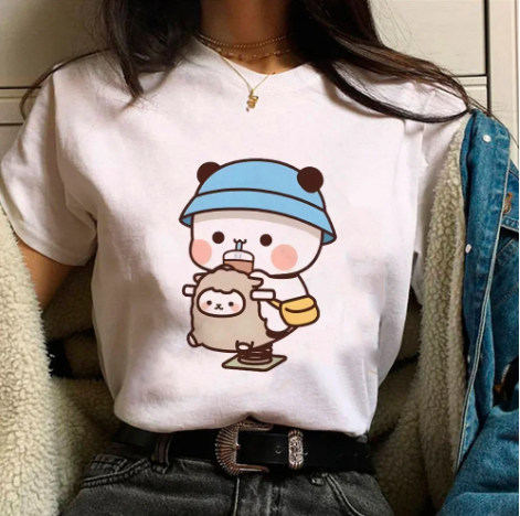 Bubu Dudu Comic Anime Tee – Funny Graphic T-Shirt for Women & Girls