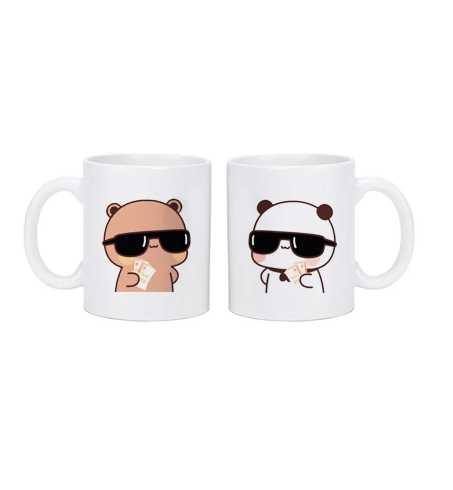 Bubu & Dudu Panda Bear Mug – Cute Ceramic Coffee & Milk Cup