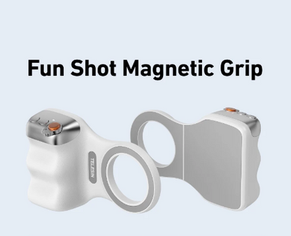 Fun Shot Magnetic Grip – Ergonomic Phone Camera Grip with Detachable Remote, Expandable Functionality for iPhone & Android