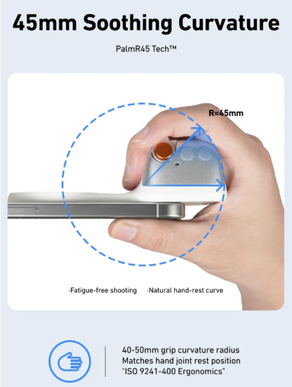 Fun Shot Magnetic Grip – Ergonomic Phone Camera Grip with Detachable Remote, Expandable Functionality for iPhone & Android
