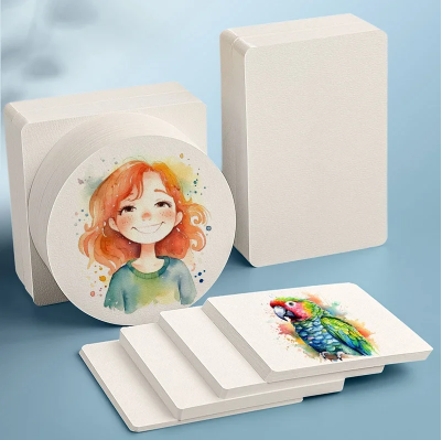 Watercolor Paper Set (25 sheets – square & round formats)
